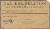 France 10 sous 10 Sous - Gard - Commune de Uzès - 1791 -