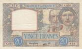 France 20 francs 20 Francs - Science and Labour - 22-08-1940 - Serial A.878 -