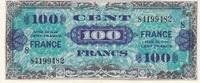 France 100 francs 100 Francs - Allied Military Currency - 1944 - Serial 8 -