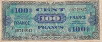 France 100 francs 100 Francs - Allied Military Currency - 1944 - Serial X -
