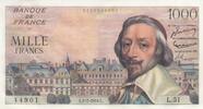 France 1000 francs 1000 Francs - Richelieu - 01-07-1954 - Serial L.51 -