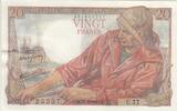 France 20 francs 20 Francs - Fisher - 15-04-1943 - Serial U.77 -