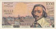 France 1000 francs 1000 Francs - Richelieu - 05-09-1957 - Serial G.335 -