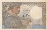 France 10 francs 10 Francs - Minor - 19-12-1946 - Serial R.121 -