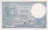France 10 francs 10 Francs - Minerva - 21-09-1939 - Serial X.72552 -