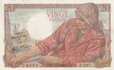 France 20 francs 20 Francs - Fisherman - 17-05-1944- Serial P.127 -