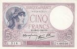 France 5 francs 5 Francs - Purple - 28-11-1940 - Serial S.66236 -