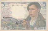 France 5 francs 5 Francs - Shepherd - 23-12-1943 - Serial T.120 -