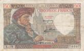 France 50 francs 50 Francs - Jacques Coeur - 18-12-1941 - Serial E.142 -