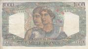 France 1000 francs 1000 Francs - Minerva and Hercules - 03-11-1949 - Serial A.612 -