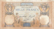 France 1000 francs 1000 Francs - Ceres and Mercury - 08-07-1937 - Serial G.2968 -