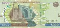 Uzbekistan 5000 sum 5000 Som - Monuments archéologiques d'Afrosiyob - 2021 - Serial AV -