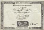 France 10 livres 10 Livres - Watermark Republique - French Revolution - 24-10-1792 - Serial 8370 -