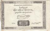 France 10 livres 10 Livres - Watermark Republique - French Revolution - 24-10-1792 - Serial 14796 -