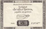 France 10 livres 10 Livres - Watermark Republique - French Revolution - 24-10-1792 - Serial 15198 -