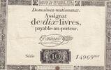 France 10 livres 10 Livres - Watermark Republique - French Revolution - 24-10-1792 - Serial 14969 -