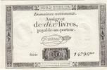 France 10 livres 10 Livres - Watermark Republique - French Revolution - 24-10-1792 - Serial 14796 -