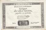 France 10 livres 10 Livres - Watermark Republique - French Revolution - 24-10-1792 - Serial 14796 -