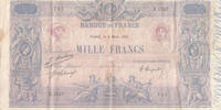 France 1000 francs 1000 Francs - Pink and blue - 09-03-1921 - Serial Z.1537 -