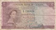 Ceylon 2 rupees 2 Rupees - Elizabeth II - 03-06-1952 - Serial E.3 -
