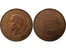 France 1 token Jeton France 1 token Bronze Napoléon III 1853 -