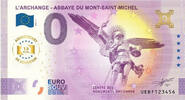 France 0 euro 0 Euro Souvenir - Archange - Abbaye Mont St Michel - Anniversary 10 years- 2025 -
