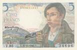 France 5 francs 5 Francs - Shepherd - 25-11-1943 - Serial V.95 -