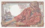 20 francs 1942 Frankreich 20 Francs - Fisher - 21-05-1942 - Serial W.25 I / ST