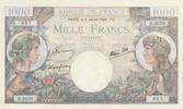 France 1000 francs 1000 Francs - Commerce and Industry - 06-07-1944 - Serial H.3620 -