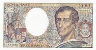 France 200 francs 200 Francs - Montesquieu - 1992 - Serial U.106 -