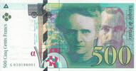 France 500 francs 500 Francs - Pierre and Marie Curie - 1994 - Serial G.010 -