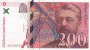 France 200 francs 200 Francs - Gustave Eiffel - Eiffel Tower - 1995 - Serial H.002 -