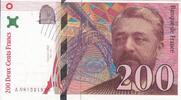 France 200 francs 200 Francs - Gustave Eiffel - Tour Eiffel - 1999 - Serial A.081 - Faute -