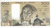 France 500 francs 500 Francs - Pascal - 03-01-1991 - Serial Q.338 -