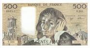 France 500 francs 500 Francs - Pascal - 03-01-1991 - Serial V.344 - Small Number -