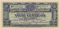 Mozambique 20 centavos R.29 20 Centavos, Arms - 1933 -