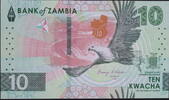 Zambia 10 kwacha 10 Kwacha - Kabwelume Falls - 2024 - Serial AC or AE -