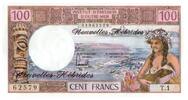 New Hebrides 100 francs 100 Francs Tahitienne - 1977 serie T.1 -