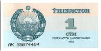 Uzbekistan 1 sum 1 Sum, Arms - Mosque - 1992 - P.61 -