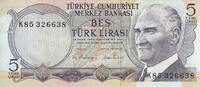 Turkey 5 lirasi 5 Lirasi - Waterfall - 1976 -
