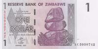 Zimbabwe 1 dollar 1 Dollar Buffalo - Waterfall - 2008 -