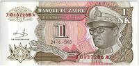 Zaire 1 nv likuta 1 New Likuta, Pdt Mobutu - Monument - 1993 -