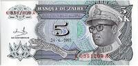 Zaire 5 nvx makuta 5 Nvx Makuta, Pdt Mobutu - Monument - 1993 -