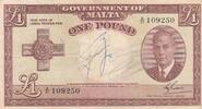 Malta 1 pound 1 Pound - George VI - 1949 - Serial A.21 -
