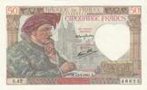 France 50 francs 50 Francs - Jacques Coeur - 13-03-1941 - Serial S.42 -