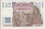 France 50 francs 50 Francs - Le Verrier - 07-06-1951 - Serial A.179 -