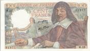 France 100 francs 100 Francs - Descartes - 07-01-1943 - Serial M.55 -