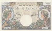 France 1000 francs 1000 Francs - Commerce and Industry - 20-07-1944 - Serial X.4541 -