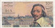 France 10 francs 10 Nouveaux Francs - Richelieu - 06-04-1961 - Serial O.181 -