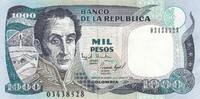 Colombia 1000 pesos 1000 Pesos - Simon Bolivar - The Heroes of Vargas Marsh - 03-02-1994 - Serial 0 -